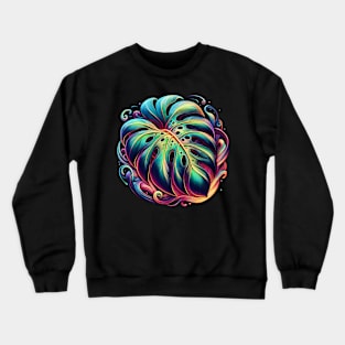 Monstera plant abstract Crewneck Sweatshirt